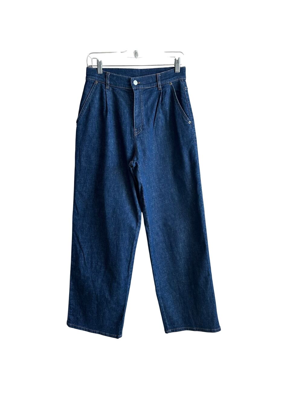 Massimo Dutti Wide Leg Darted Jeans Blue US 2
